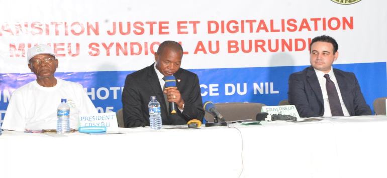 Présentation sur la transition juste et digitalisation au 4ème congrès de la COSYBU
