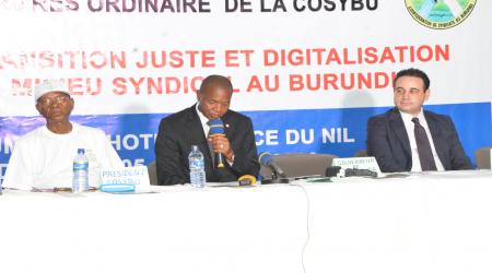 Présentation sur la transition juste et digitalisation au 4ème congrès de la COSYBU